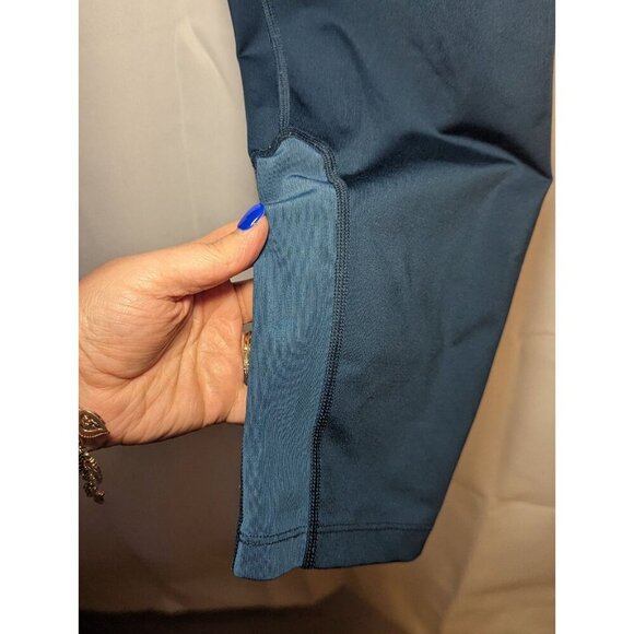 Nike Dri Fit Women Size Medium Blue Cropped Capri Leggings Nike Running - Picture 5 of 16